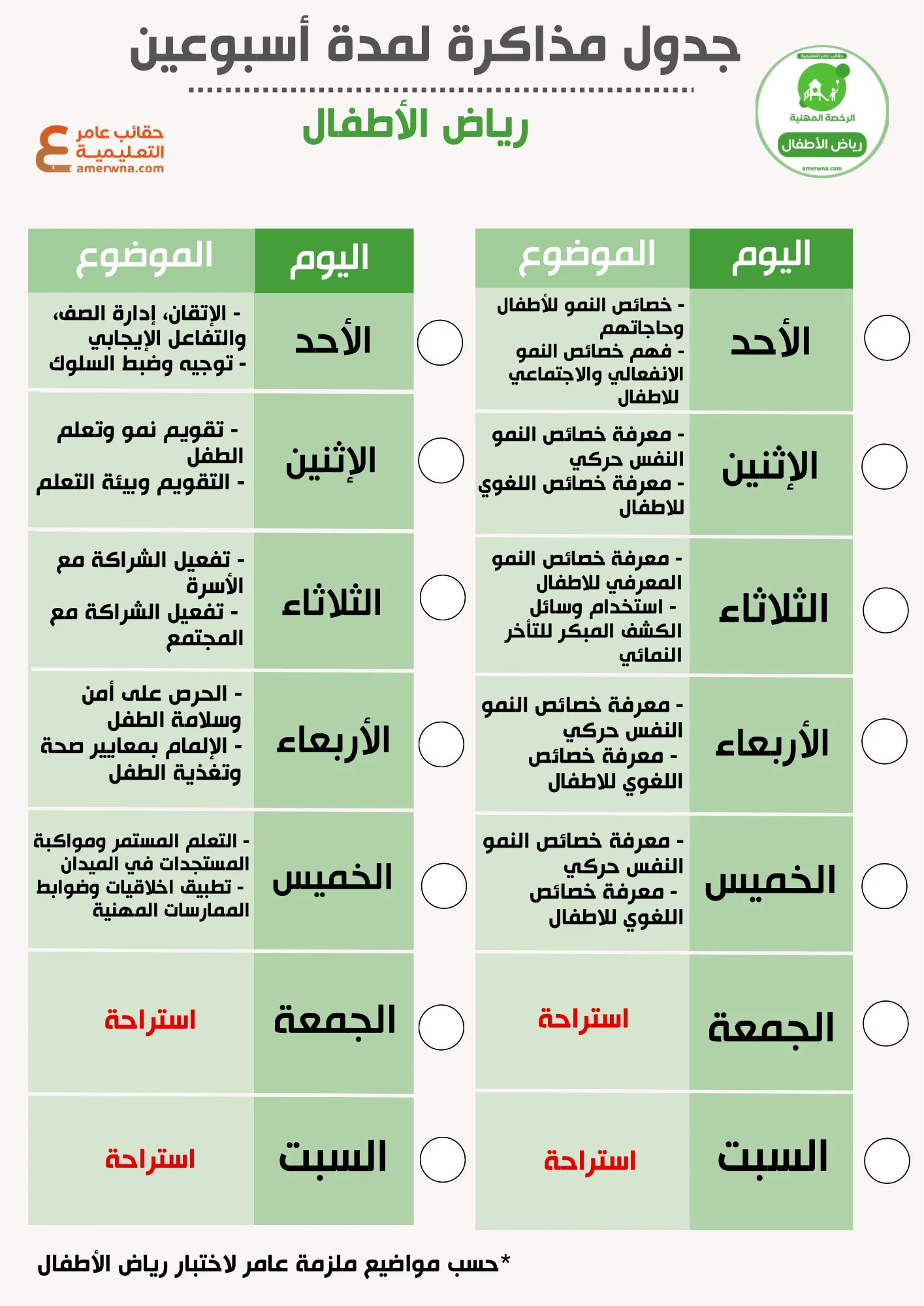رياض الأطفال